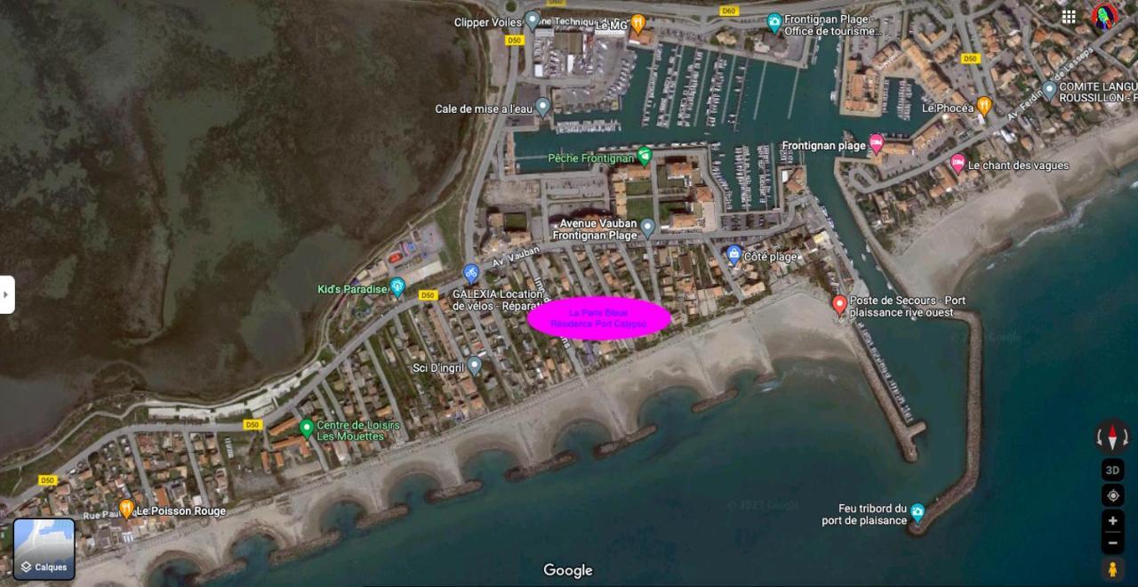 La Perle Bleue, 100 M De La Plage, Parking, Wifi Frontignan Kültér fotó